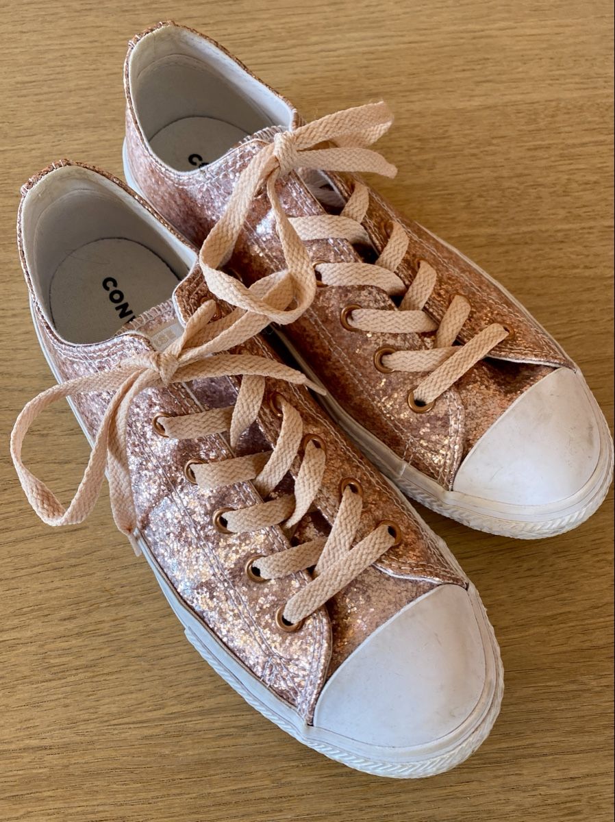 Converse Scarpe da donna: Baskets Converse All Star paillettes or rose - taille 37 – Usato da Genève venduto da swissjojo 1