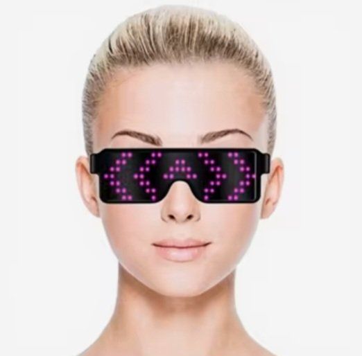 Occhiali & Lenti: Party Brille LED rot oder blau mit 8 animierten Motiven  NEU – Nuovo e nell'imballaggio originale da Zürich venduto da wearehappy 8