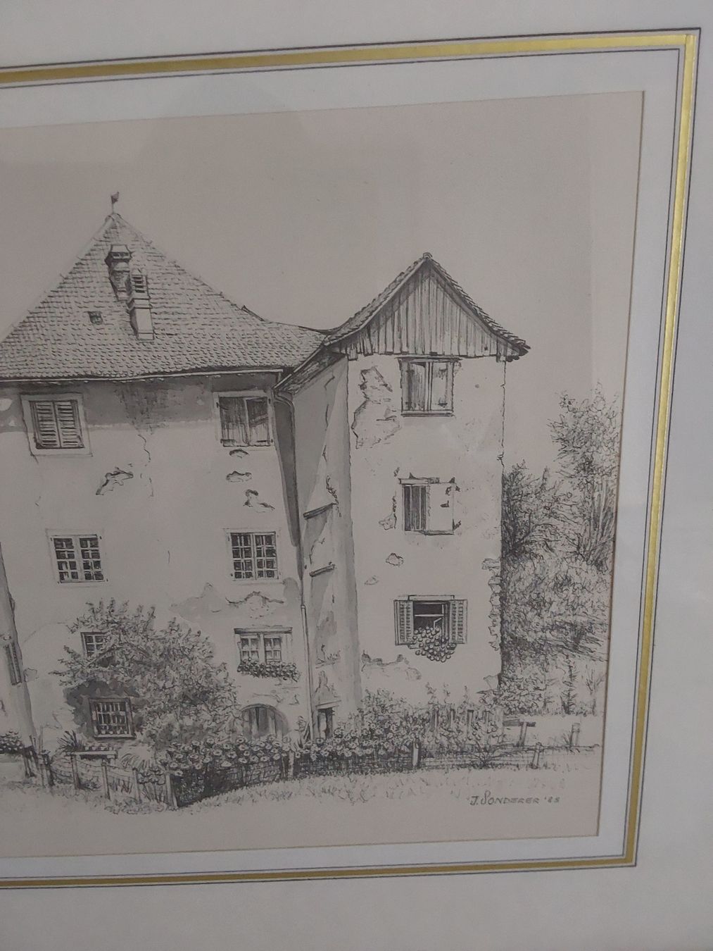 Dipinti: J. Sonderer mit Goldrahmen31x38cm. – Usato da Steinach venduto da Chilli1957 3