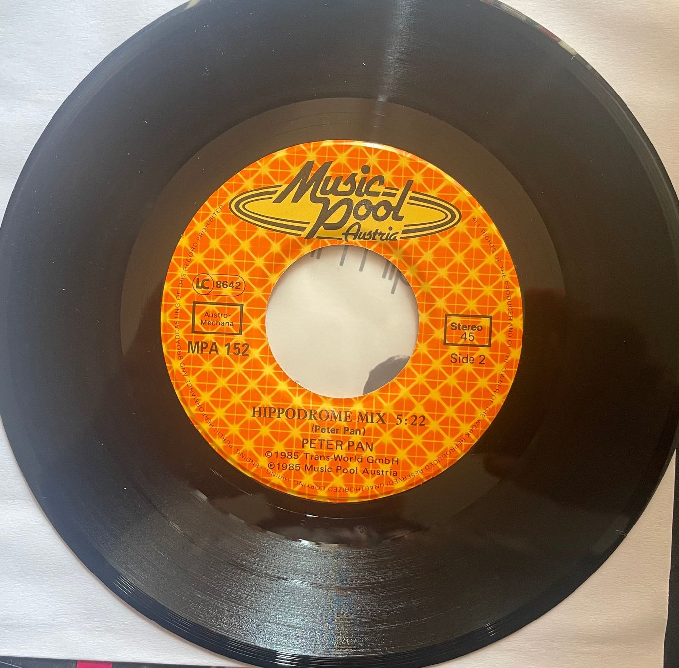 Dischi in vinile: 7", Peter Pan, A night in Hippodrome, A – Usato da Kleinlützel venduto da Vinylspezi 1