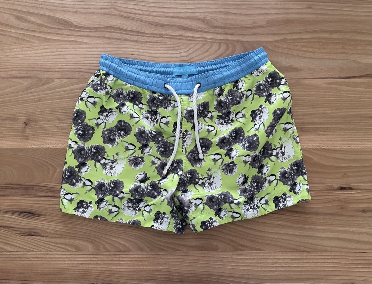 Badehosen: Badehose Blumenmuster Grösse M hellgrün - Neu! – Neu (gemäss Beschreibung) aus Basel von MarkenundKleidung