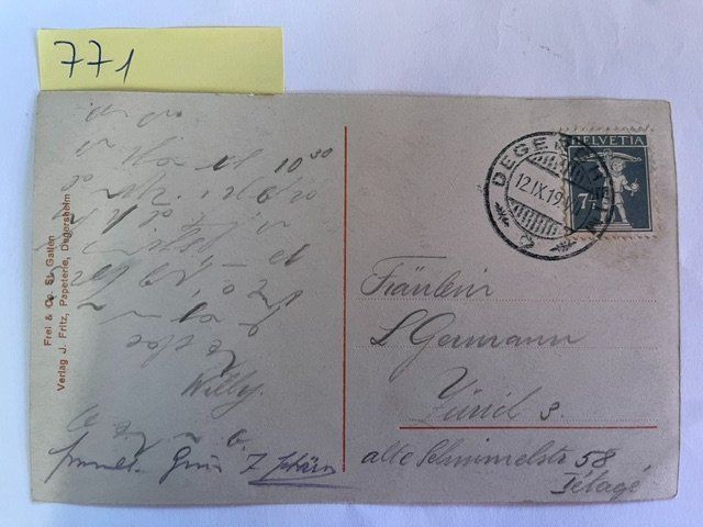 Cartoline postali: alte Ansichtskarte Degersheim Ostseite, 1919 – Usato da Niederwil AG venduto da dahu75 1
