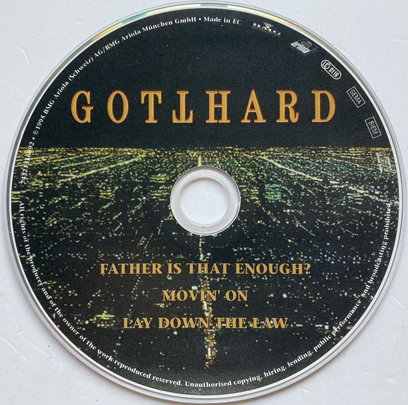 CD: GOTTHARD - FATHER IS THAT ENOUGH ? – Usato da Bottens venduto da hotter-than-hell 2