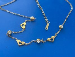 Luxus Elegante Edelsthal Kette Farbe : Gold