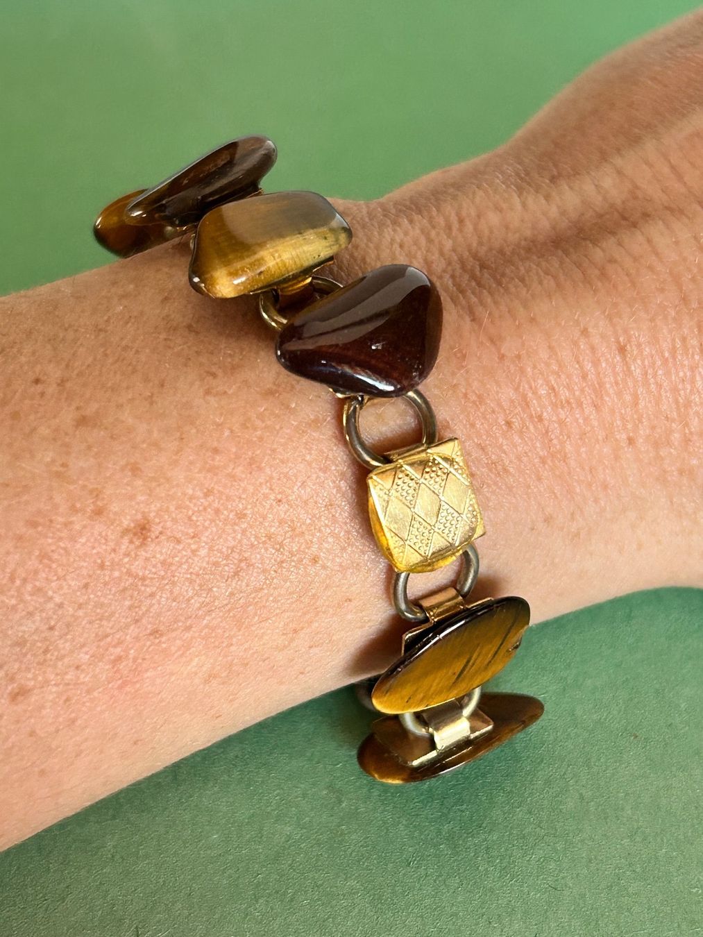 Bracciali & Braccialetti: Armband Tiger Auge vergoldet – Usato da Laufen venduto da Bellavitaboom 1