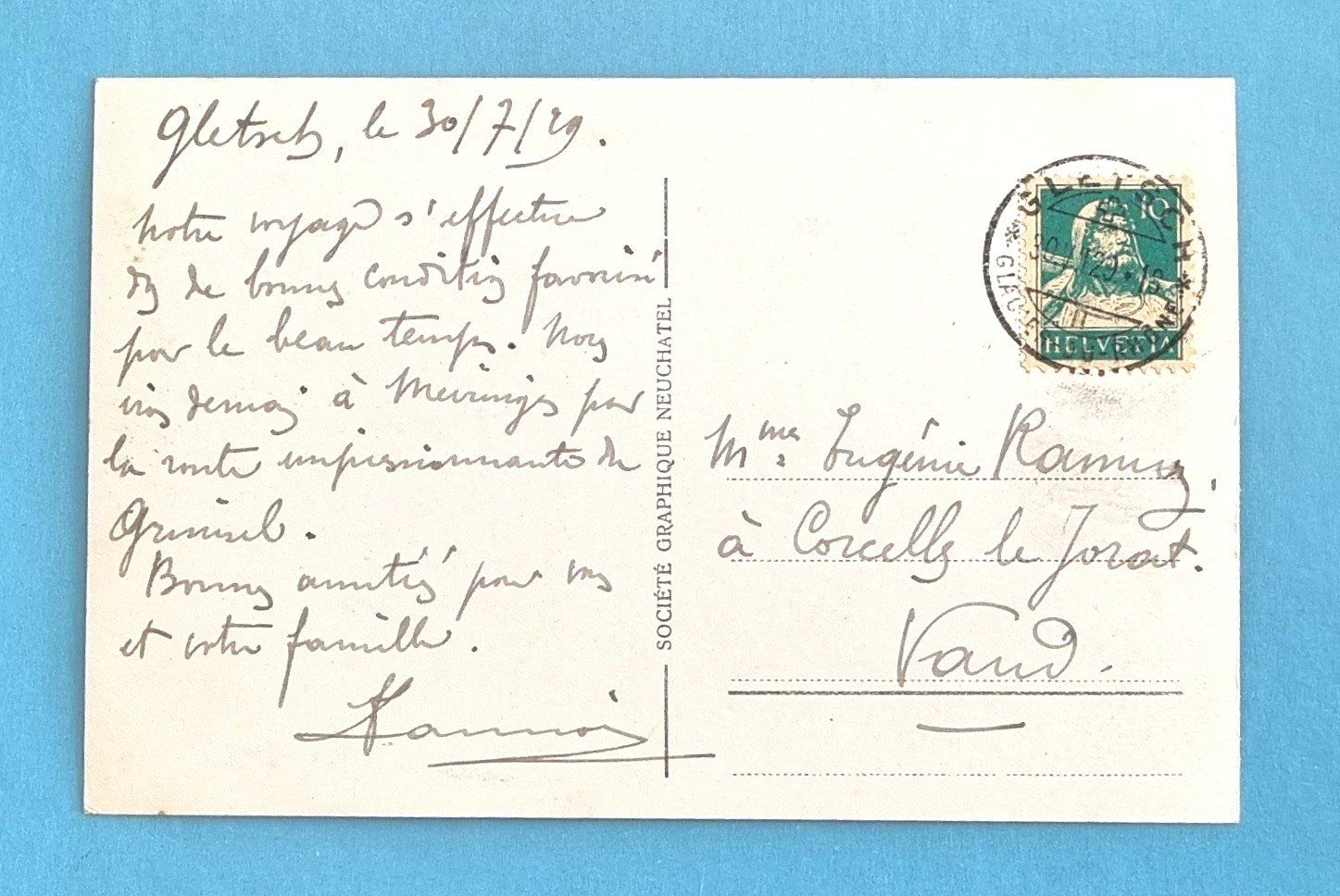 Cartes postales: Gletsch - Furkapass - Postauto - 1929 – D'occasion à Rothrist par RROENK 1