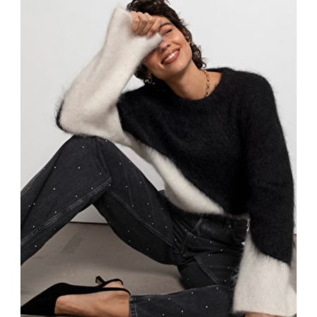 Female mohair black&white & other stories sweater S