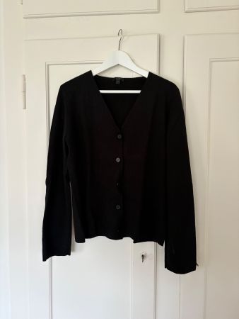 COS Strickjacke Gr. M 100% Wolle schwarz