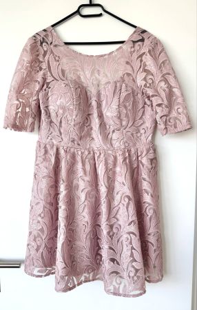 Rosa Paillettenkleid von Chi Chi London, Größe XXL (44)