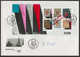 Block Brief Signatur + Überdruck 14.05. Tag der BERNABA rar