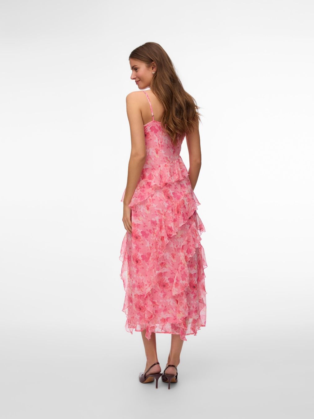 Vero Moda Vestiti: Kleid rosa geblümt Grösse S Rüschen – Usato da Zürich venduto da ari_pk96 1