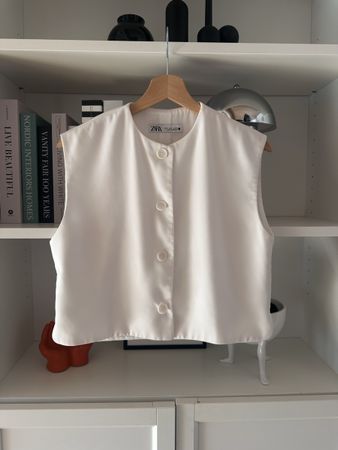 Weste Zara weiss ärmellos top Oberteil Massimo COS
