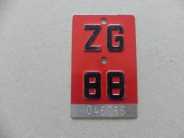 Velonummer Nummer Rad Velo ZG 88 Zug 1988 Bike Geschenk