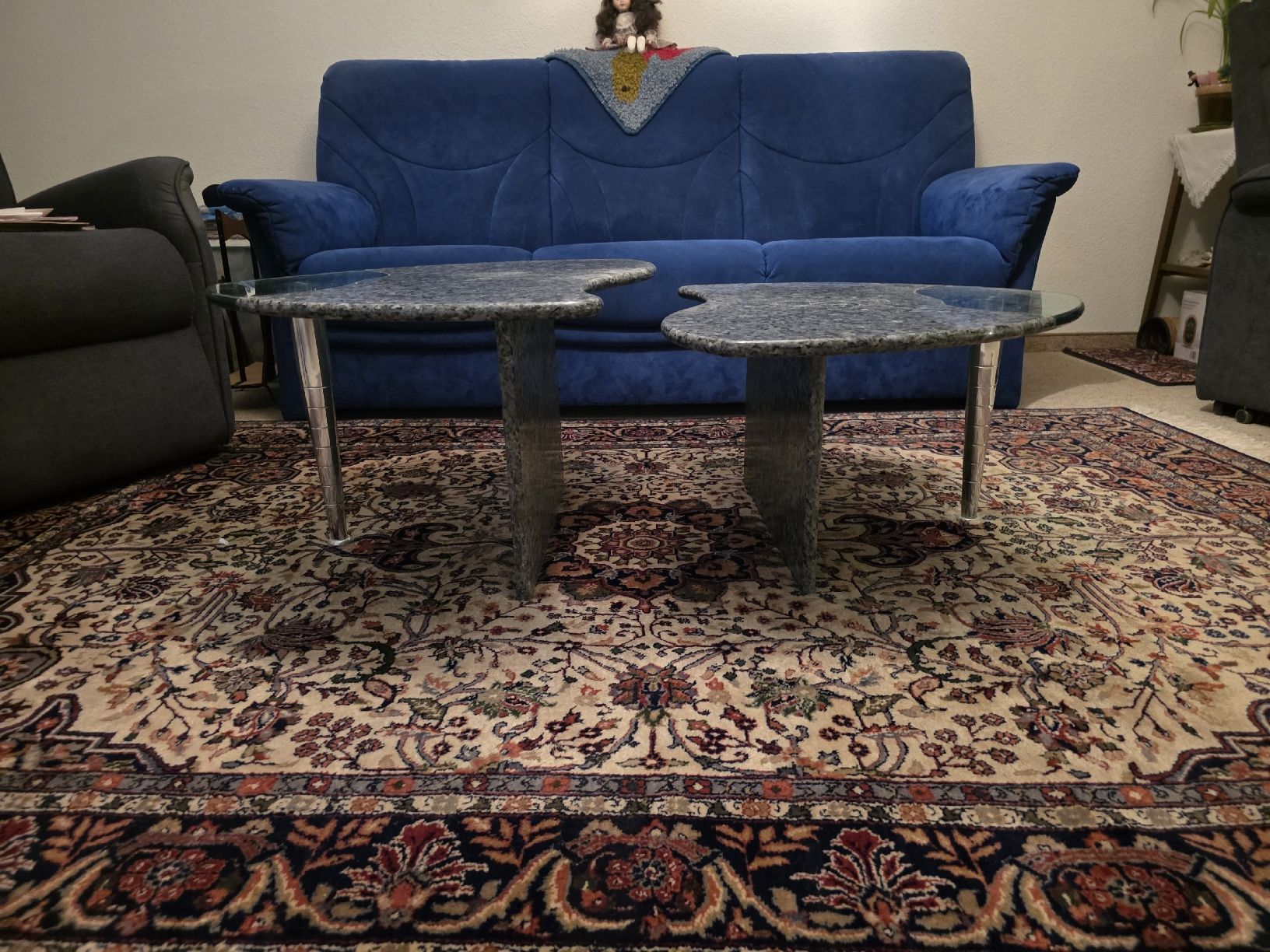 Tavoli: Couchtisch Granit Glas Design 2 teilig. – Usato da Ebikon venduto da Brina1993 1