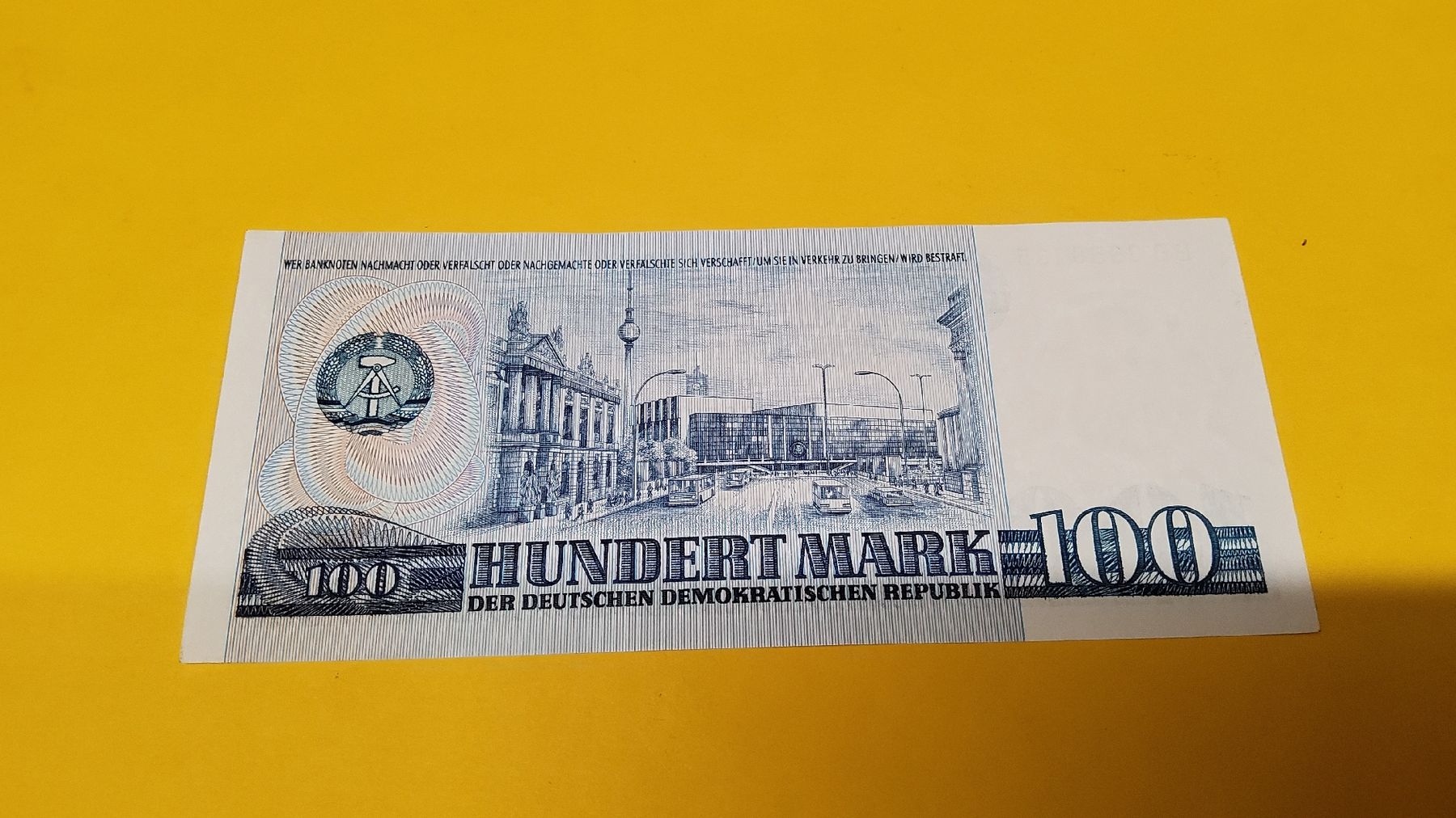 Banconote: 100 Mark DDR 1975 Banknote  – Nuovo e nell'imballaggio originale da Herisau venduto da Nluanalucas 1