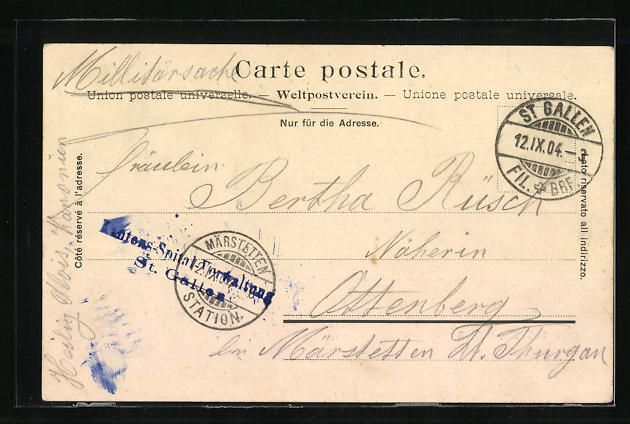 Cartoline postali: AK St. Gallen, Blick auf Kantonsspital – Usato da Berlin venduto da bartko-reher 1