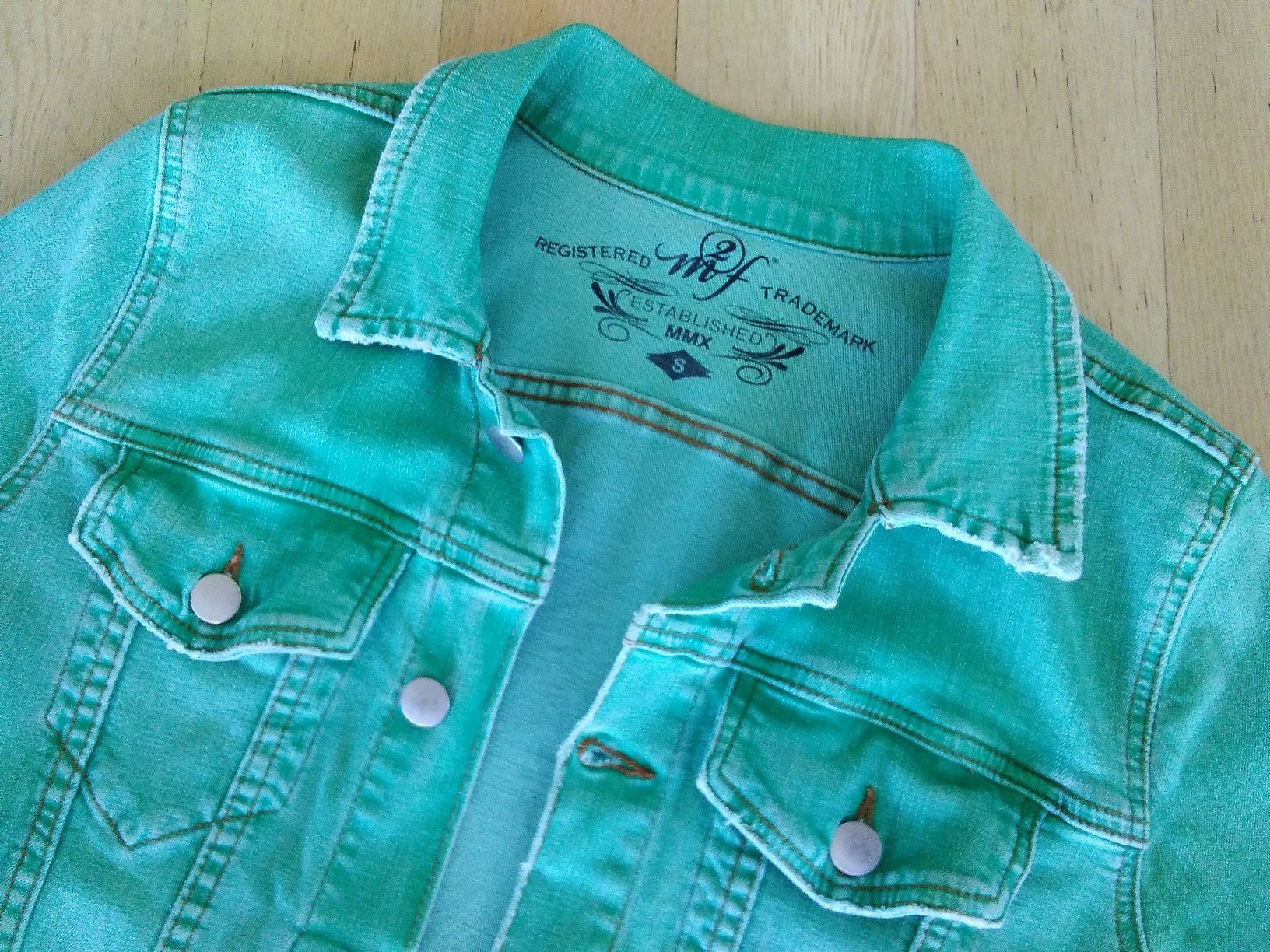 Giacche: mf2 Jeans Jacke hellgrün Stone washed Size S – Usato da Buchrain venduto da QueenyHE51 1