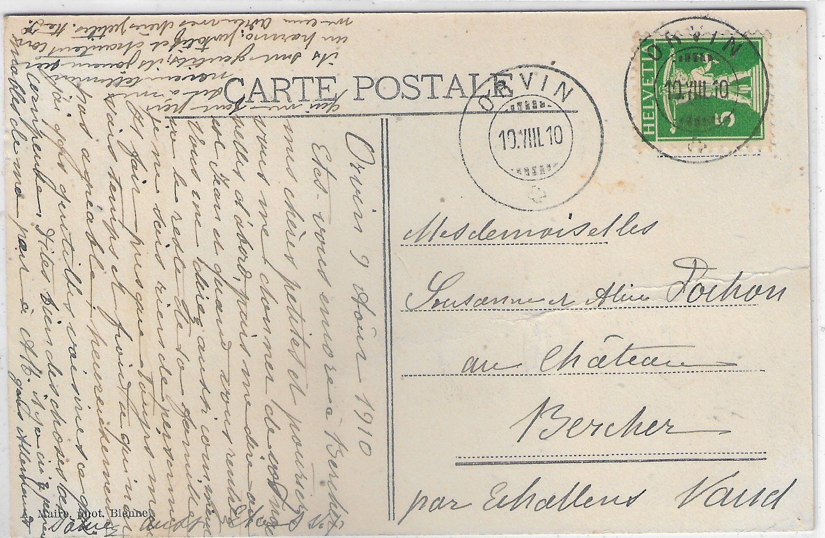 Cartoline postali: Orvin - Generalansicht – Usato da Ettingen venduto da Kartenplanet 1