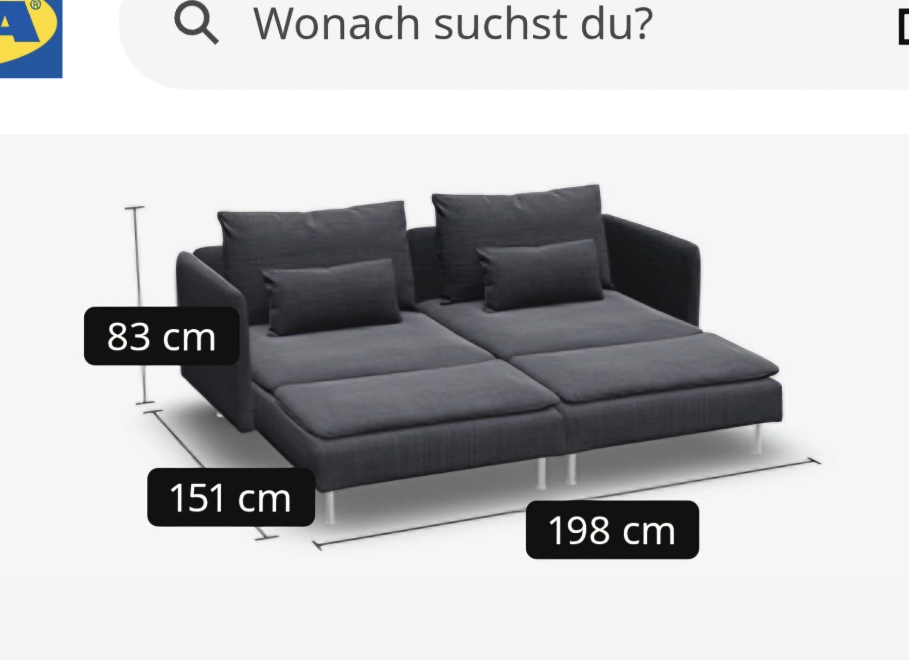 Ikea Sofas: IKEA SÖDERHAMN Sofa / Doppel-Récamiere – Gebraucht aus Trogen von sam_f6fx 1