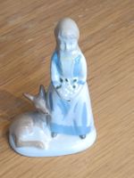 Vintage Porzellanfigur Mädchen mit Rehkitz (Gräfenthal)