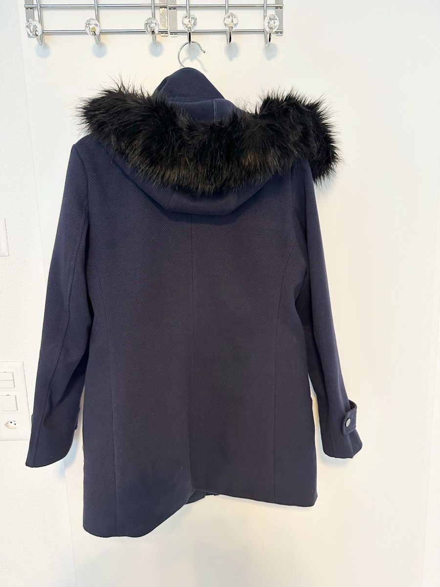 Cappotti: Dunkelblauer Mantel mit Kapuze Gr.38 – Usato da Eglisau venduto da Brewster1 2