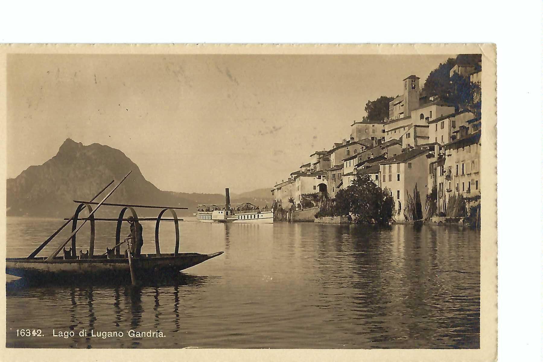 Cartoline postali: Lago di Lugano Gandria, 1913 – Usato da Thun venduto da 44wart