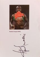 Reuben Kosgei Autogramm signiert Karte mit Foto 15x21cm