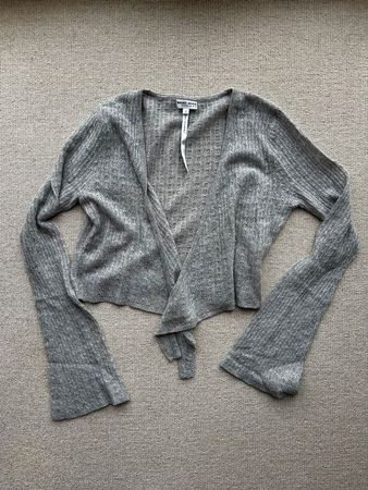 Cardigan Bongenie gris manches larges