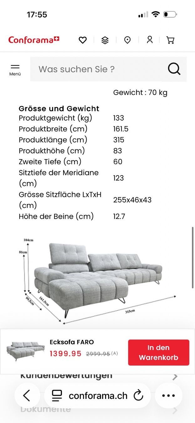 Sofas: Ecksofa Faro – Neuf (Voir description) à Ottenbach par altunbm 3