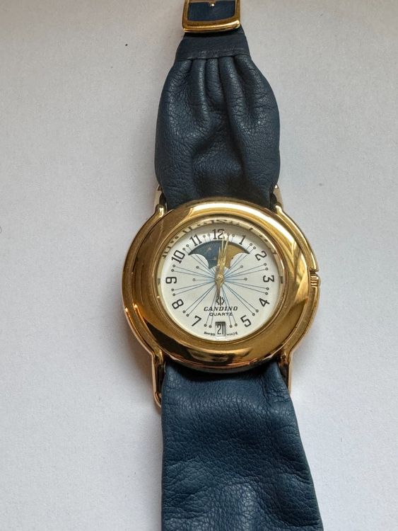 Candino Orologi: Candino Quarz Armbanduhr, Mondphase, PVD Gelb – Nuovo (secondo la descrizione) da Hombrechtikon venduto da Oldclock 2