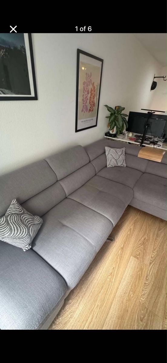Divani: Grey Sectional Sofa With Storage - Great For Summer Guests! – Usato da Zürich venduto da dio_bfq7