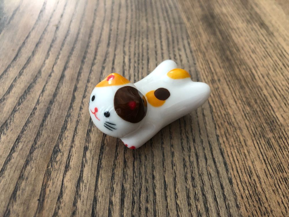 10 Stück Japanische Essstäbchenhalter Aus Keramik - Glückskatzen Design, Süße Deko Für Tisch & Küche