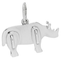 Tiffany & Co Save the World 3-D Rhino Pendant Charm Rare