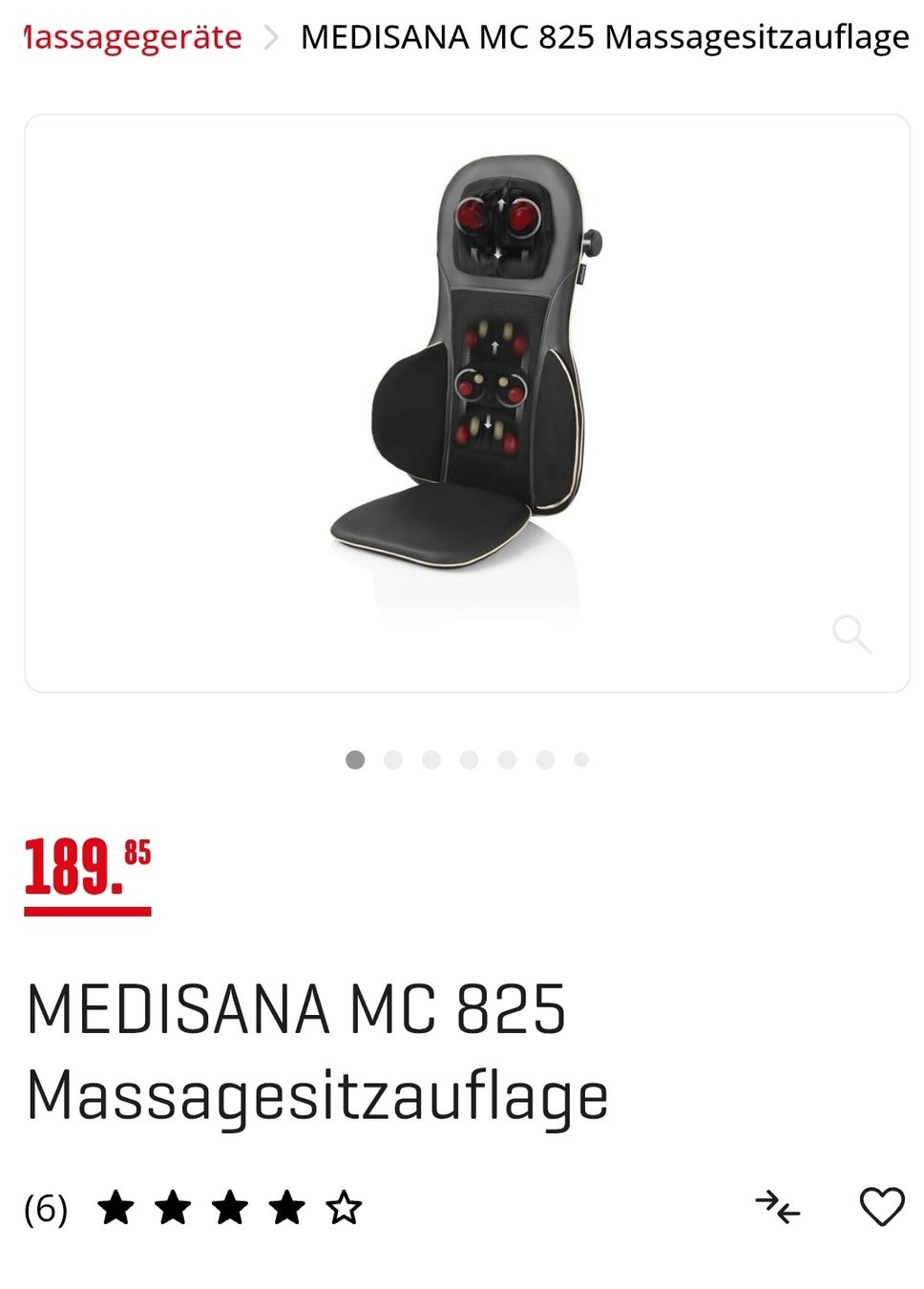 Medisana Dispositivi per massaggi: Medisana Massage Sitzauflage – Usato da Wattenwil venduto da TabeaK 1