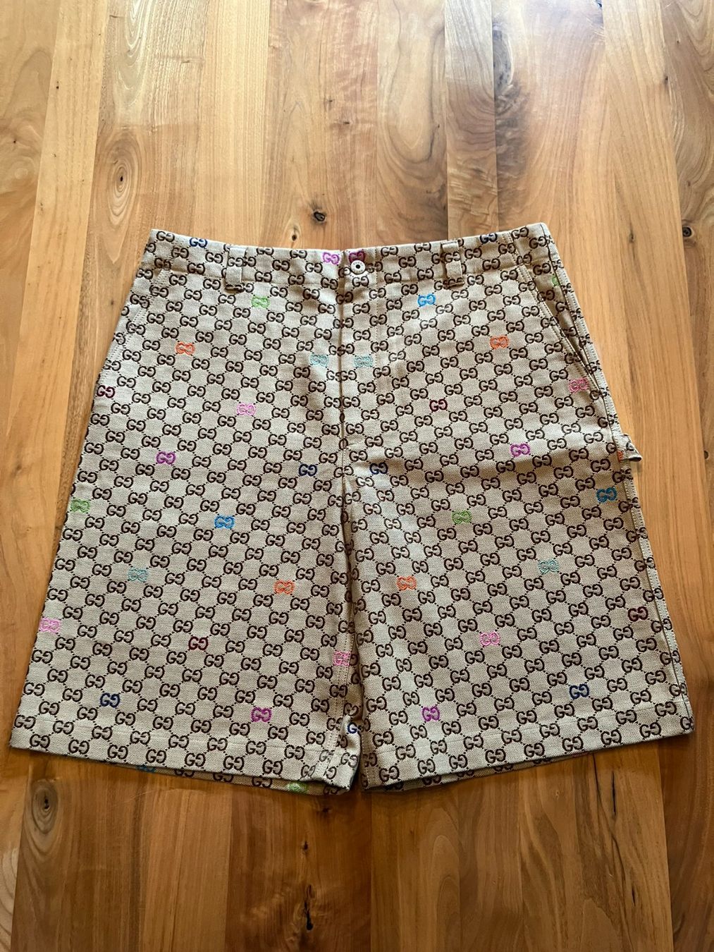 Pantalons: Gucci GG Canvas Shorts, beige, Gr. 52 – Neuf (Voir description) à Zäziwil par Bewy1