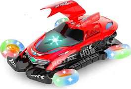 Voiture jouet rouge à lumières LED