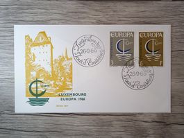 TR47 Enveloppe + Timbre Luxembourg 1966
