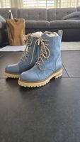 Schnürstiefel Pollini Jeansoptik blau Grösse 41 neu