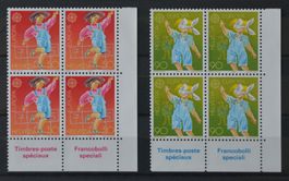 Satz Europamarken 1989, Viererblock, tadellos postfrisch
