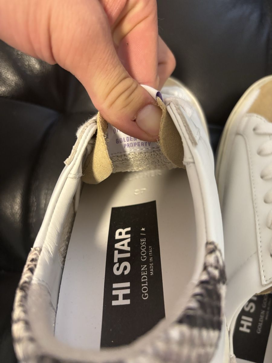 Golden Goose Damenschuhe: Golden Goose White & Grey Pattern Sneakers – Gebraucht aus Chur von Cuteclothes7k 3