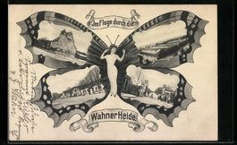 Schmetterling-AK Wahner Heide, Gasthaus 