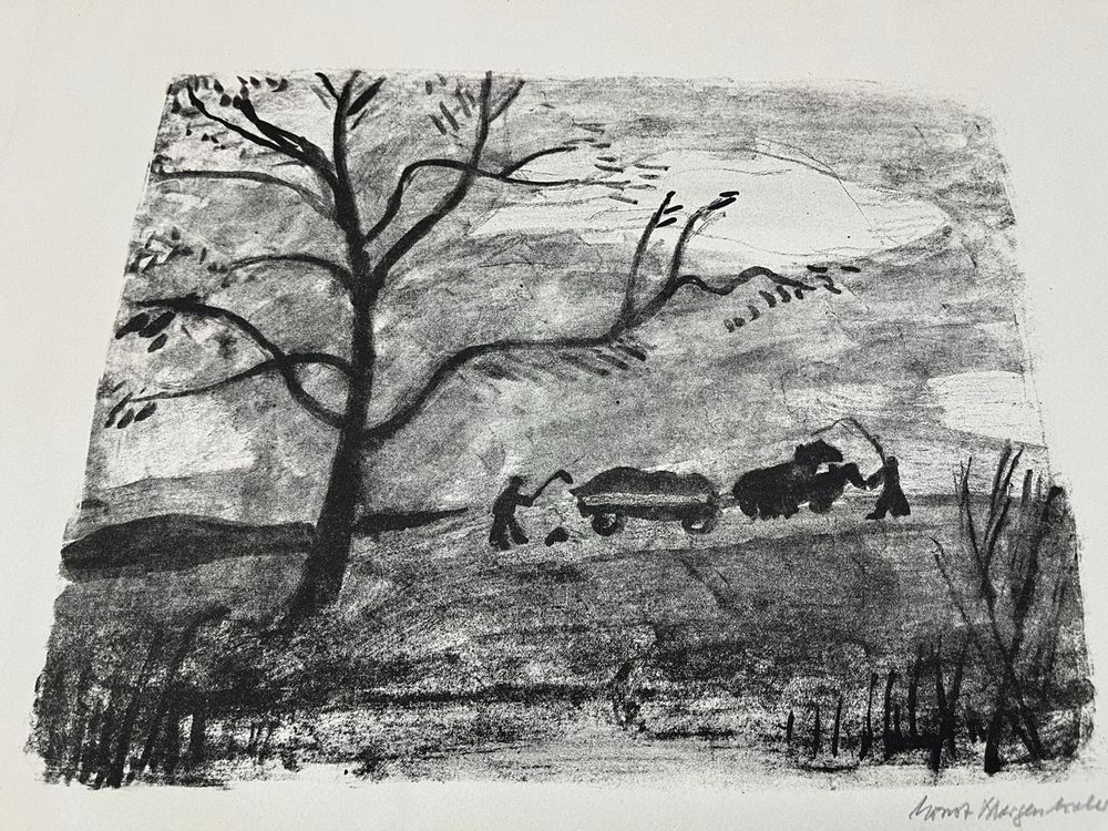 Grafica & Litografie: ERNST MORGENTHALER LITHOGRAPHIE BLATTGRÖSSE 56X45CM – Usato da Gersau venduto da grafik-kunst