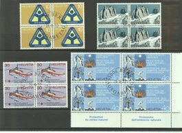 1969-72 div. Viererblöcke gestempelt