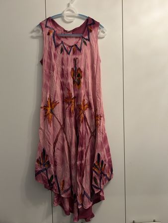 Kleid pink gemustert Grösse Free Size Viskose