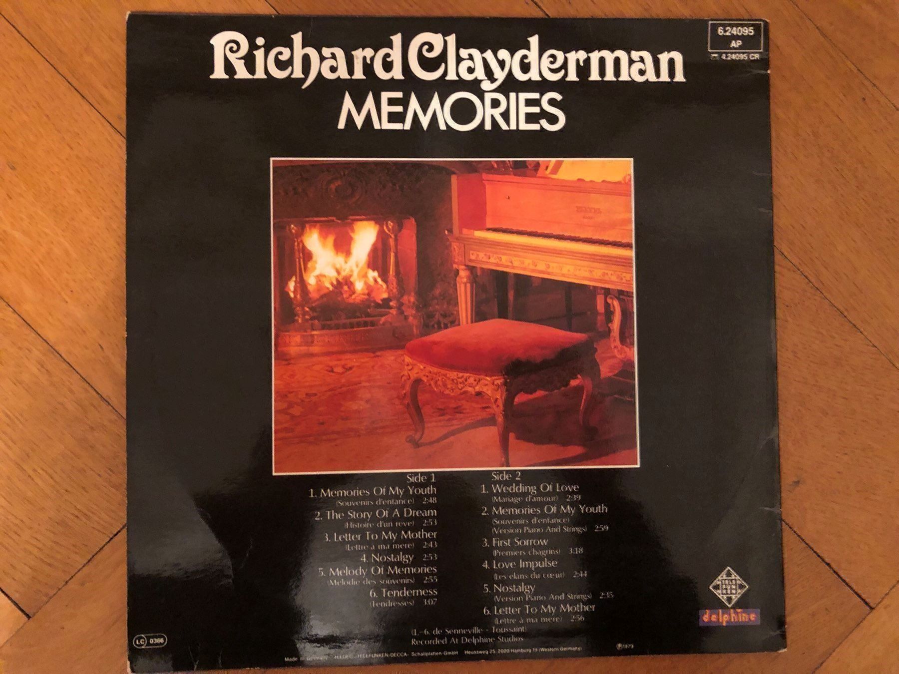 Dischi in vinile: LP Richard Claydermann. Memories – Usato da Basel venduto da Cambes 1