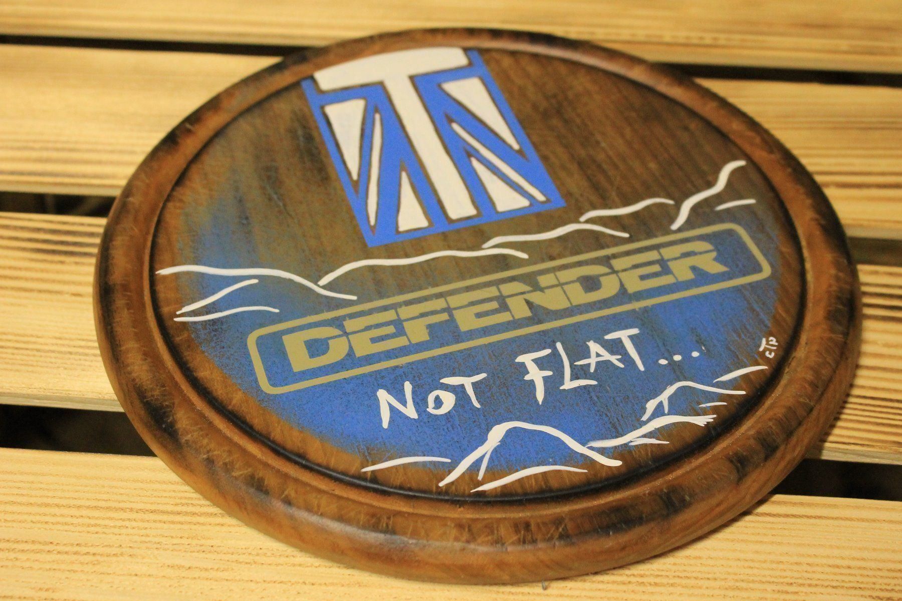 Insegne: Land Rover "DEFENDER Not Flat" Handmade! – Nuovo (secondo la descrizione) da Willisau venduto da Pzm81 2