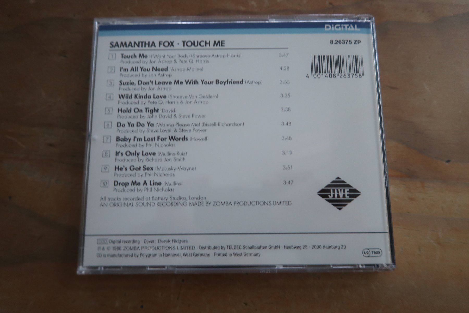 CD: SAMANTHA FOX - TOUCH ME - CD – Usato da Basel venduto da Patiscat 1