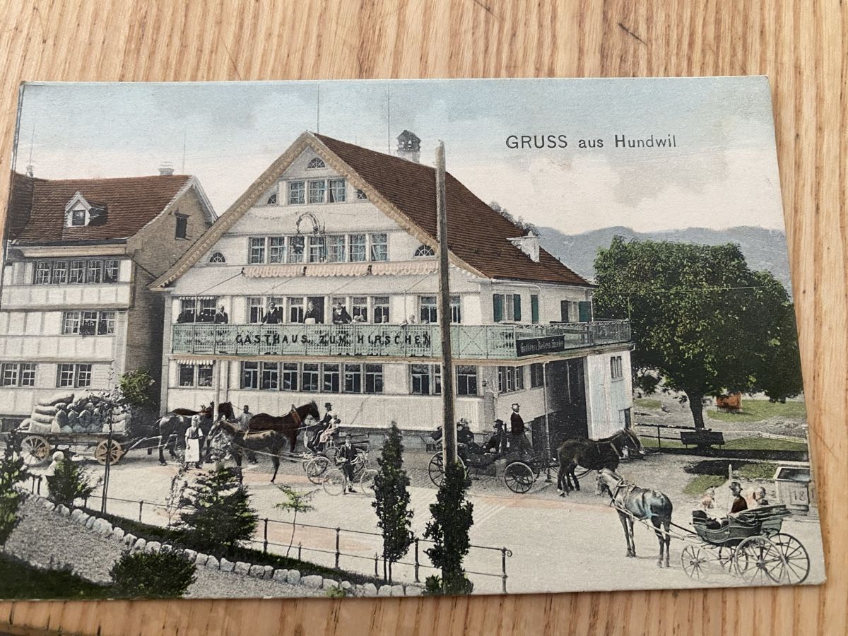 Cartoline postali: Rarer Ak von Hundwil – Usato da Mosnang venduto da Goldwasser 2