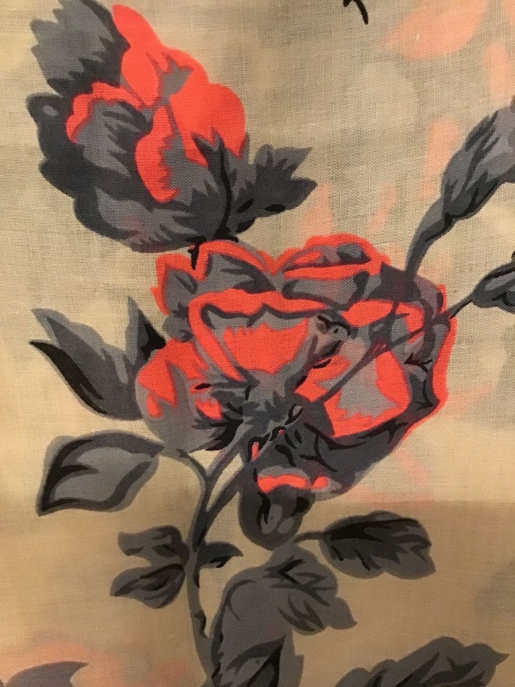 Foulard & Sciarpe: LOOP-SCHAL BEIGE MIT PINK ROSEN UND GRAUEN BLÄTTERN – Nuovo (secondo la descrizione) da Glattfelden venduto da ire_w6h2 1