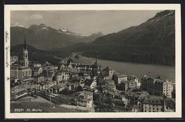 St. Moritz, Gesamtansicht aus der Vogels